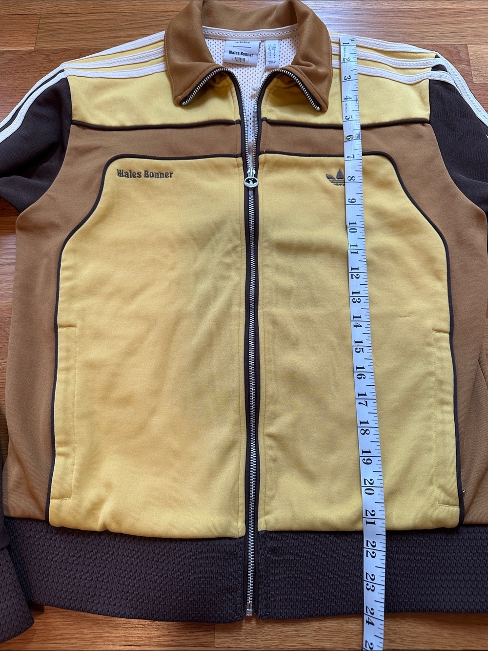 Adidas Wales  Bonner adidas Yellow and Brown Zip-Front Track Jacket men’s small - Picture 14 of 14